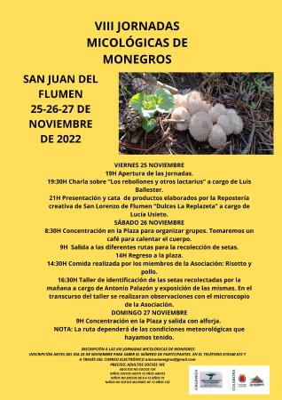 Imagen VIII JORNADAS MICOLÓGICAS DE MONEGROS