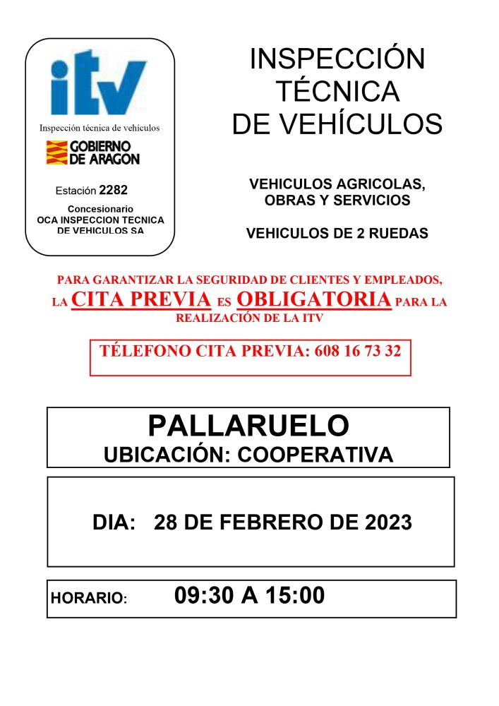Imagen Inspección técnica de vehículos Pallaruelo 2023