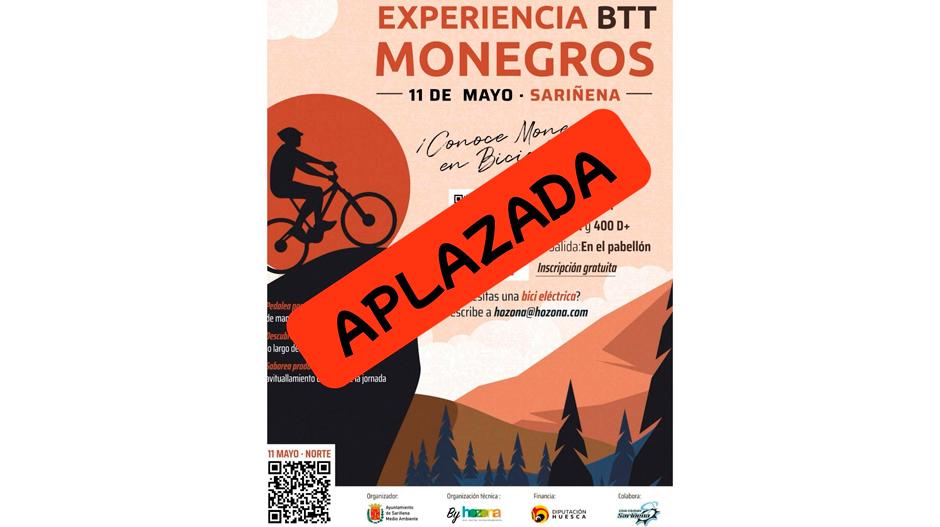 Imagen Aplazada la primera ruta de la Experiencia BTT Monegos por la previsión de intensas lluvias