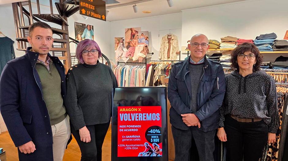 Imagen Sariñena se suma al programa ‘Volveremos’ con una campaña que permite acumular el 40% de las compras en el comercio local