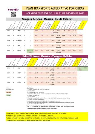 Imagen Horario trasporte alternativo por obras